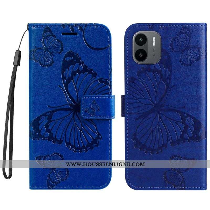 Housse Xiaomi Redmi A1 Papillons Géants à Lanière