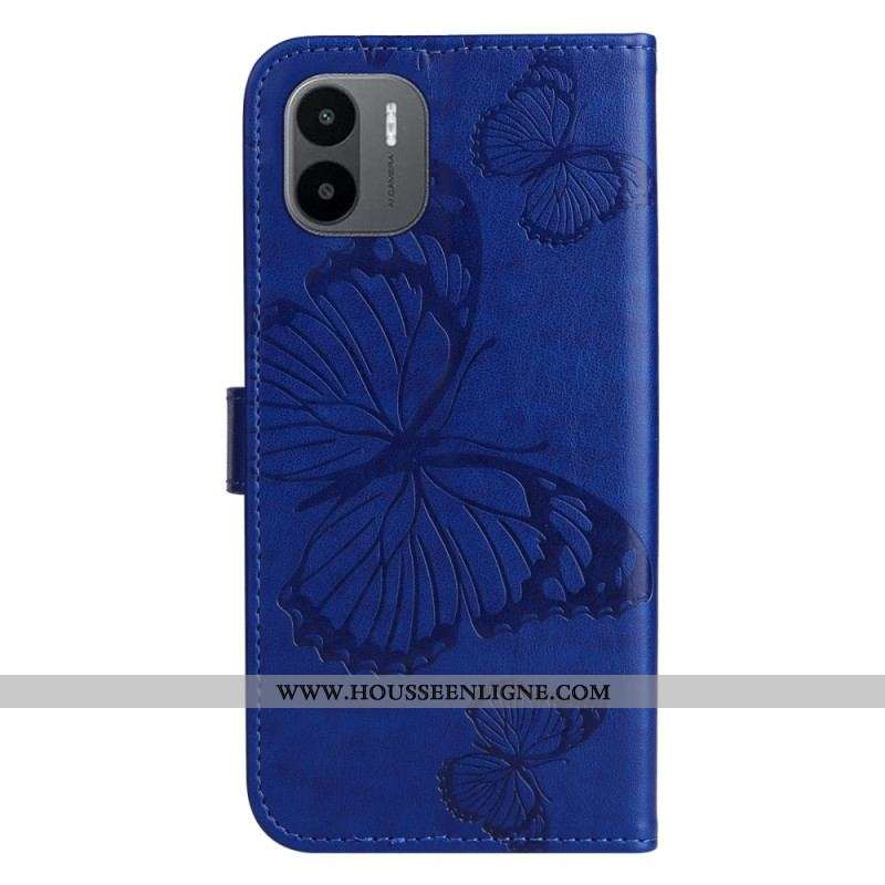 Housse Xiaomi Redmi A1 Papillons Géants à Lanière