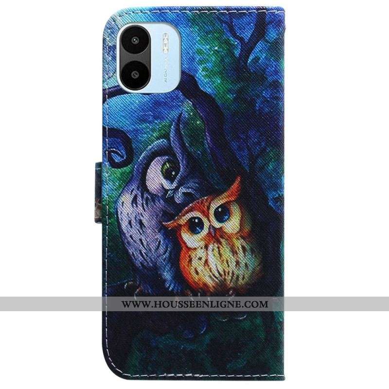 Housse Xiaomi Redmi A1 Peinture de Hiboux