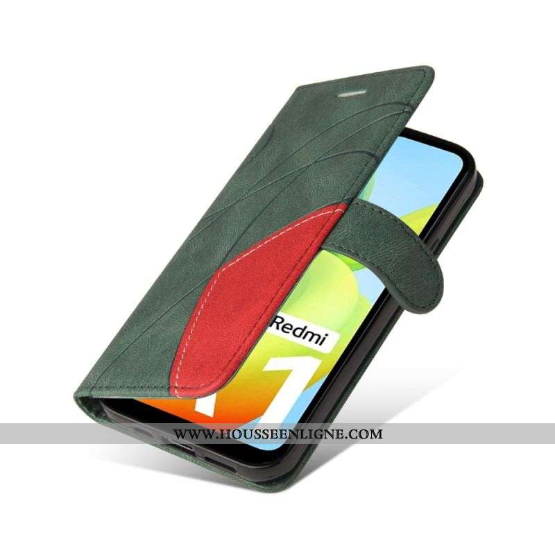 Housse Xiaomi Redmi A1 Simili Cuir Bicolore Signature