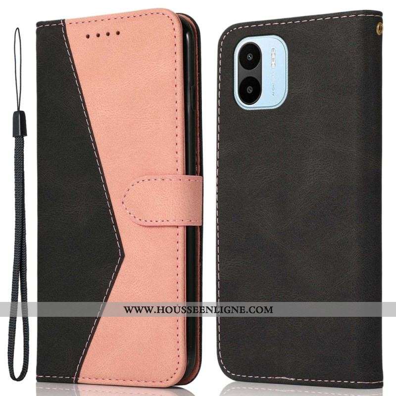 Housse Xiaomi Redmi A1 Texture Cuir Bicolore