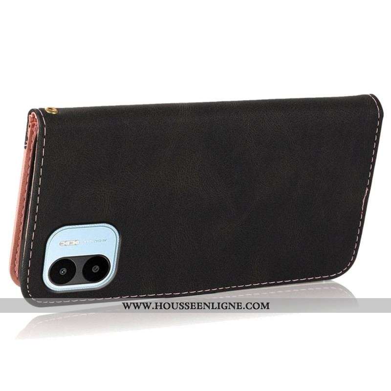 Housse Xiaomi Redmi A1 Texture Cuir Bicolore