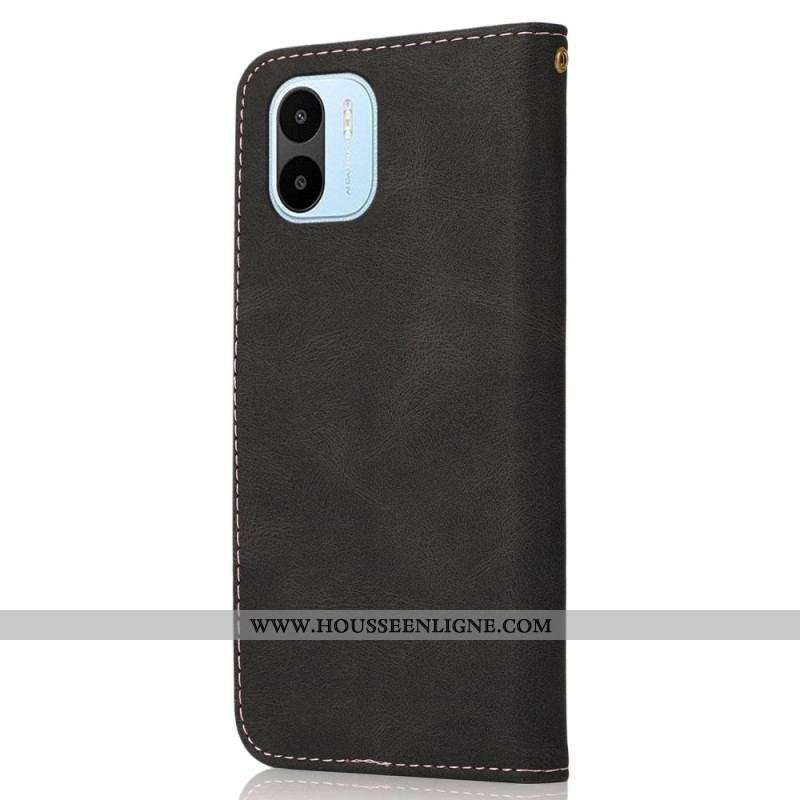 Housse Xiaomi Redmi A1 Texture Cuir Bicolore
