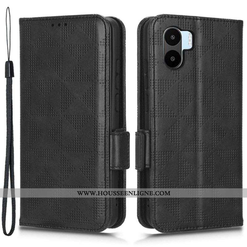 Housse Xiaomi Redmi A1 Triangles avec Lanière