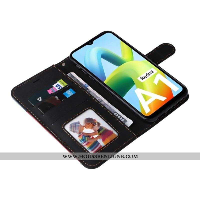 Housse Xiaomi Redmi A1 Tricolore à Lanière