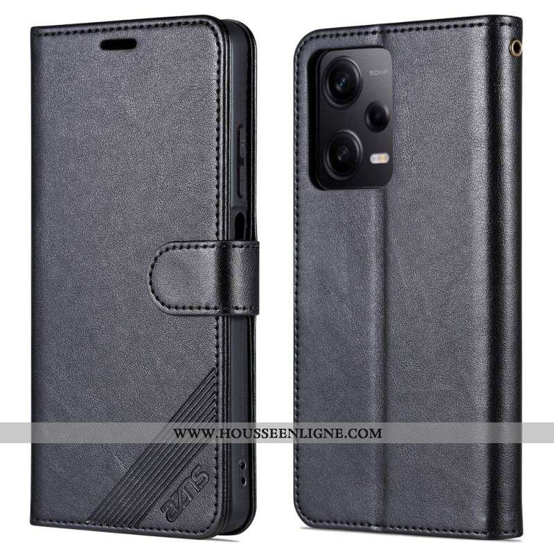 Housse Xiaomi Redmi Nore 12 Pro/Poco X5 Pro 5G AZNS Effet Cuir