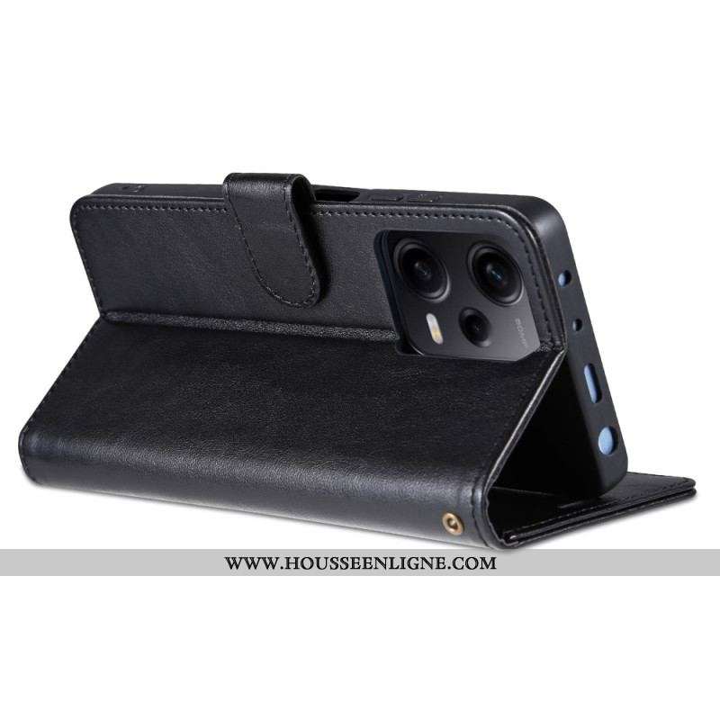 Housse Xiaomi Redmi Nore 12 Pro/Poco X5 Pro 5G AZNS Effet Cuir
