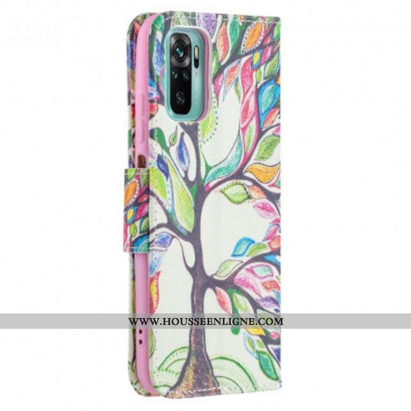 Housse Xiaomi Redmi Note 10/10S/Poco M5s Arbre Coloré