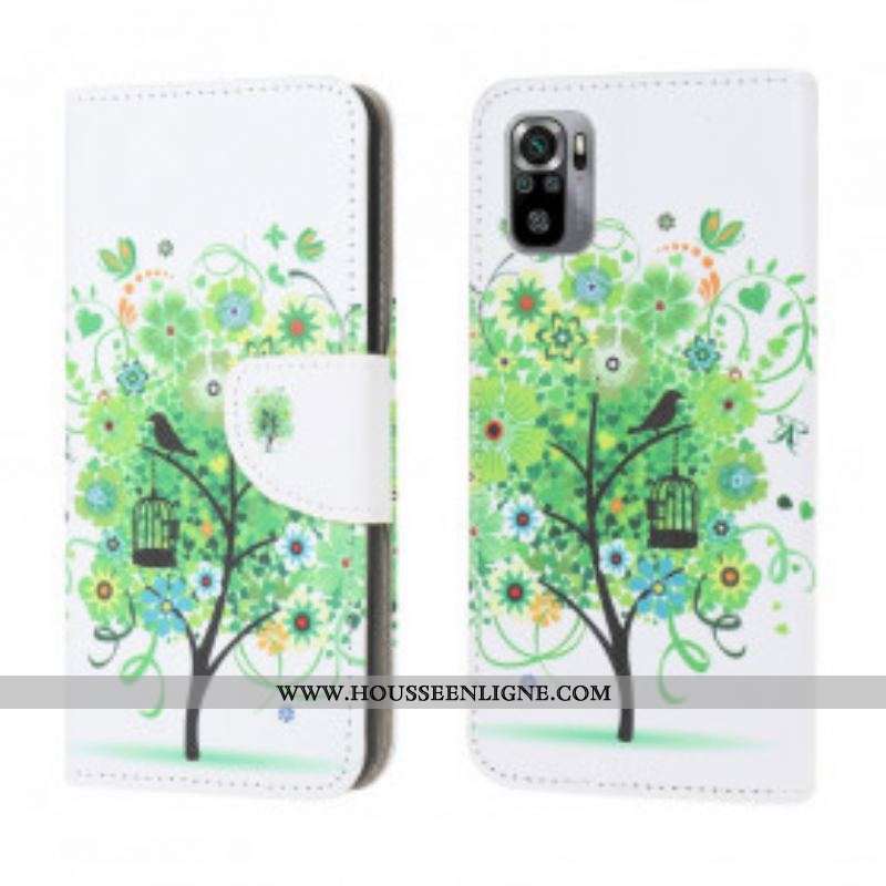 Housse Xiaomi Redmi Note 10/10S/Poco M5s Arbre Vert