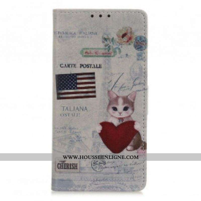 Housse Xiaomi Redmi Note 10/10S/Poco M5s Chat Voyageur