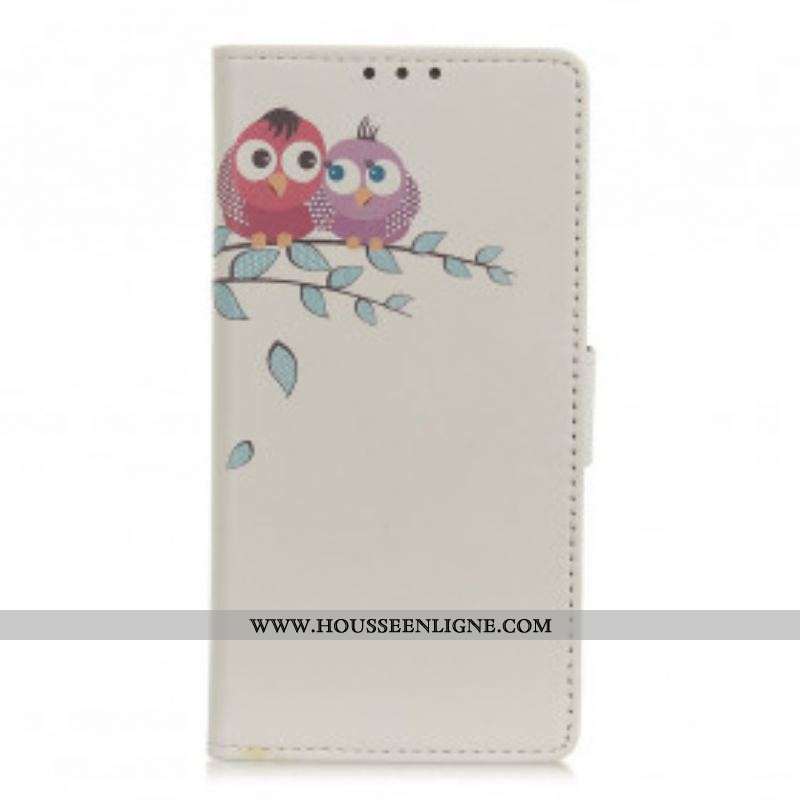 Housse Xiaomi Redmi Note 10/10S/Poco M5s Couple De Hiboux Sur l'Arbre