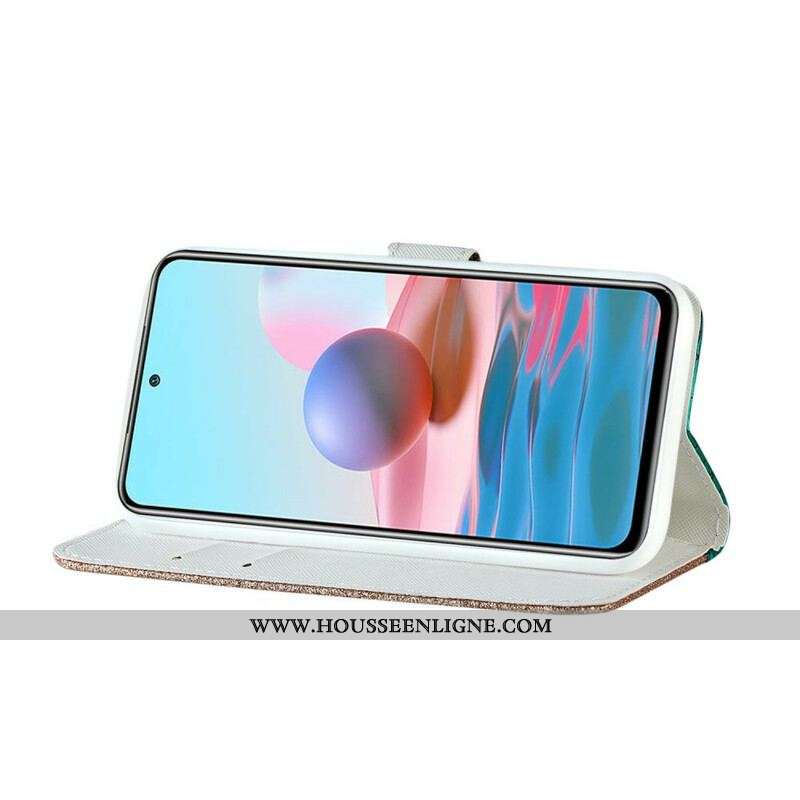 Housse Xiaomi Redmi Note 10/10S/Poco M5s Croco Diamants