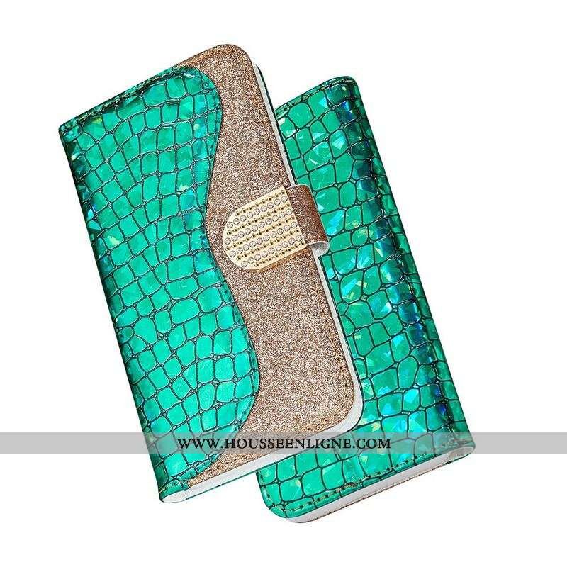 Housse Xiaomi Redmi Note 10/10S/Poco M5s Croco Diamants
