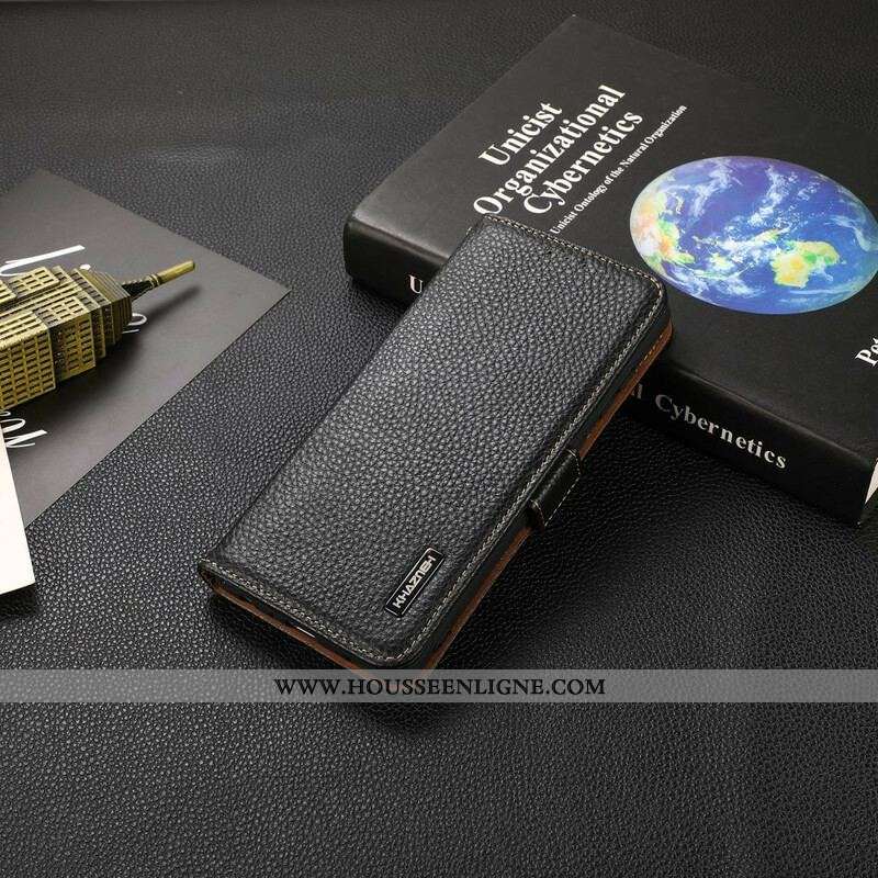 Housse Xiaomi Redmi Note 10/10S/Poco M5s Cuir Litchi KHAZNEH RFID