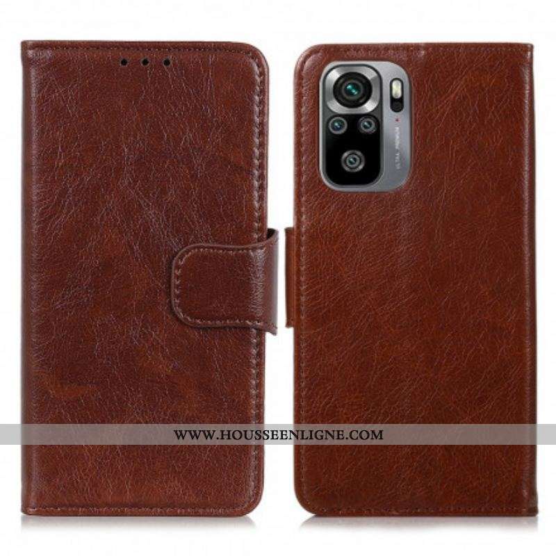 Housse Xiaomi Redmi Note 10/10S/Poco M5s Cuir Nappa Fendu