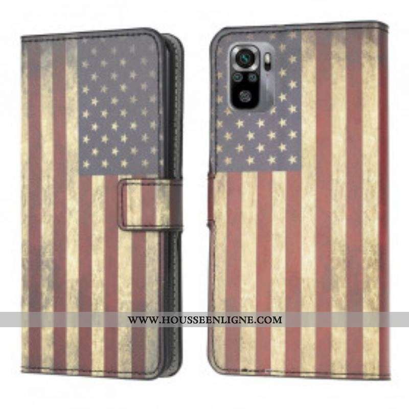 Housse Xiaomi Redmi Note 10/10S/Poco M5s Drapeau Américain