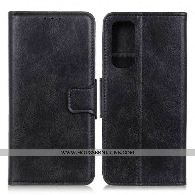 Housse Xiaomi Redmi Note 10/10S/Poco M5s Effet Cuir Fermoir Réversible