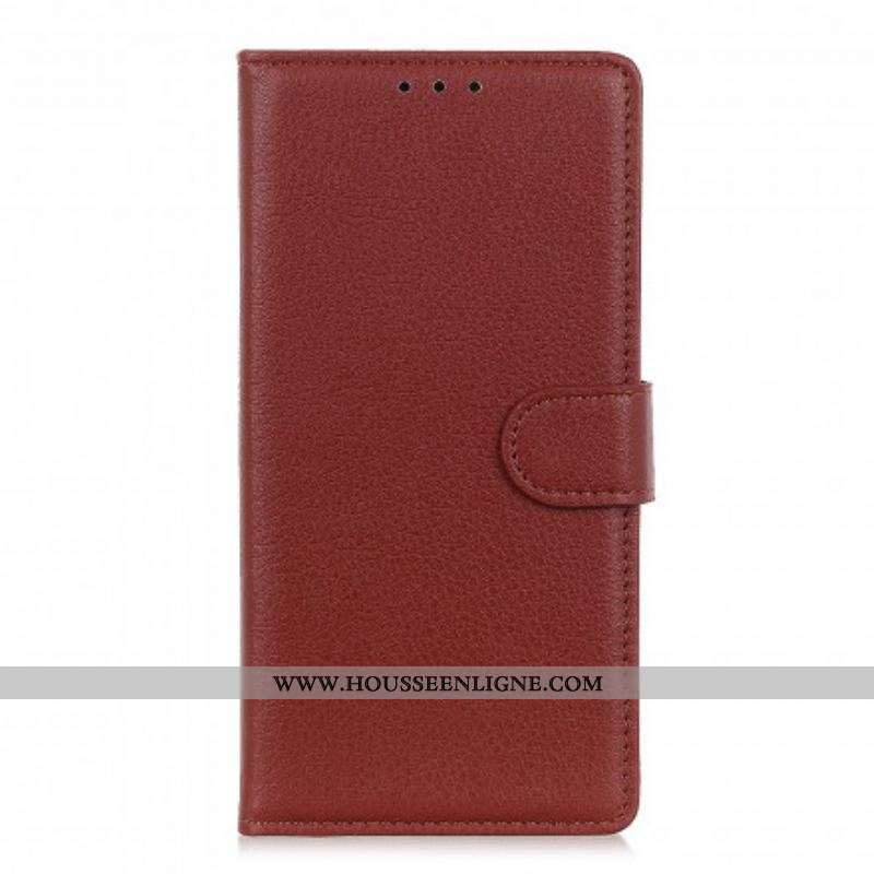 Housse Xiaomi Redmi Note 10/10S/Poco M5s Effet Cuir Litchi Premium