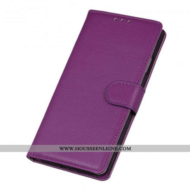 Housse Xiaomi Redmi Note 10/10S/Poco M5s Effet Cuir Litchi Premium