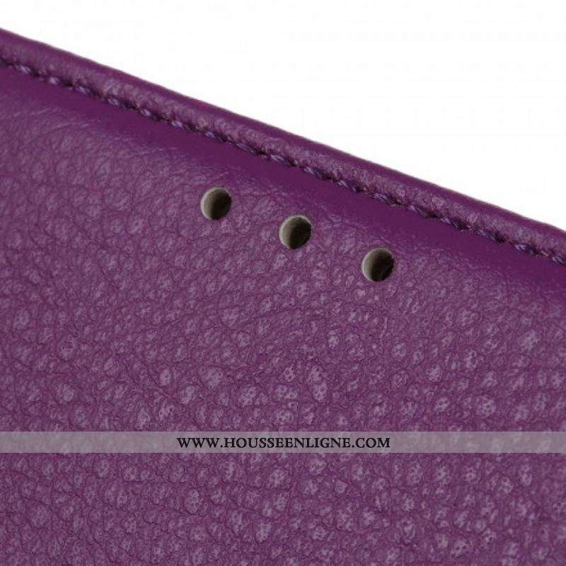 Housse Xiaomi Redmi Note 10/10S/Poco M5s Effet Cuir Litchi Premium