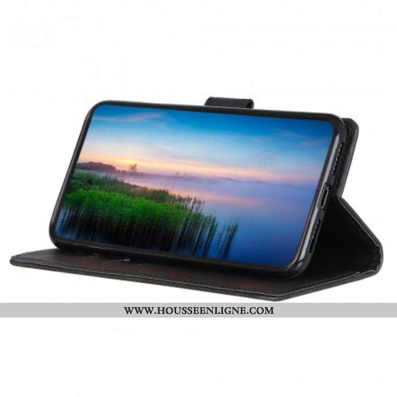 Housse Xiaomi Redmi Note 10/10S/Poco M5s Effet Cuir Mat Rétro