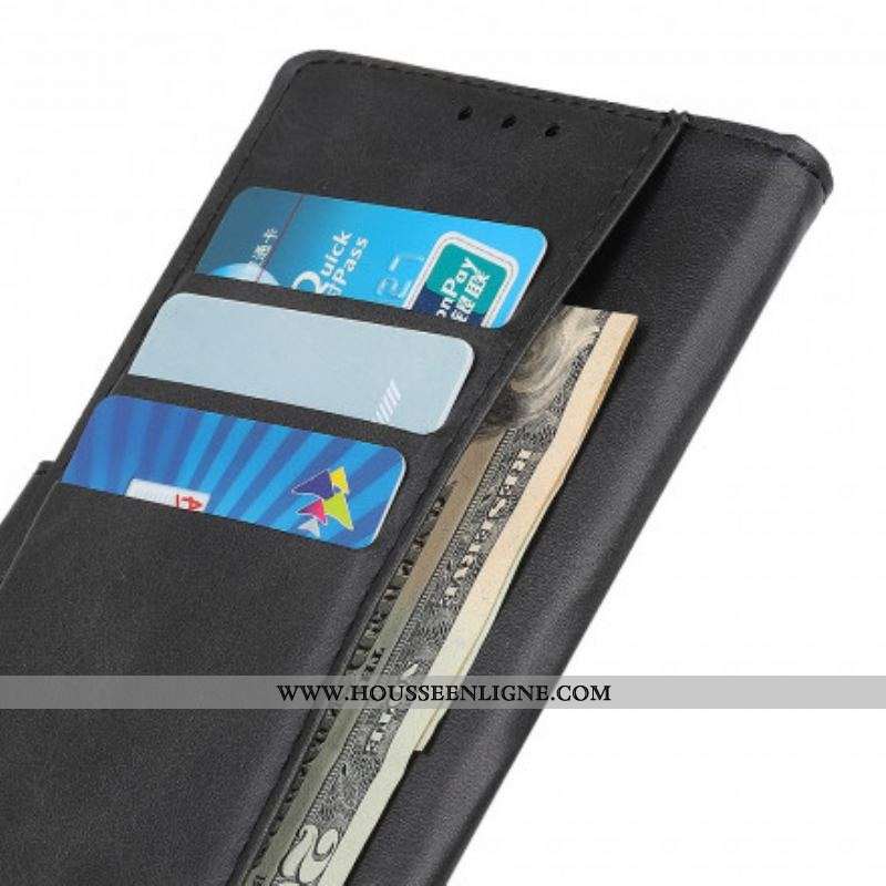 Housse Xiaomi Redmi Note 10/10S/Poco M5s Effet Cuir Mat Rétro