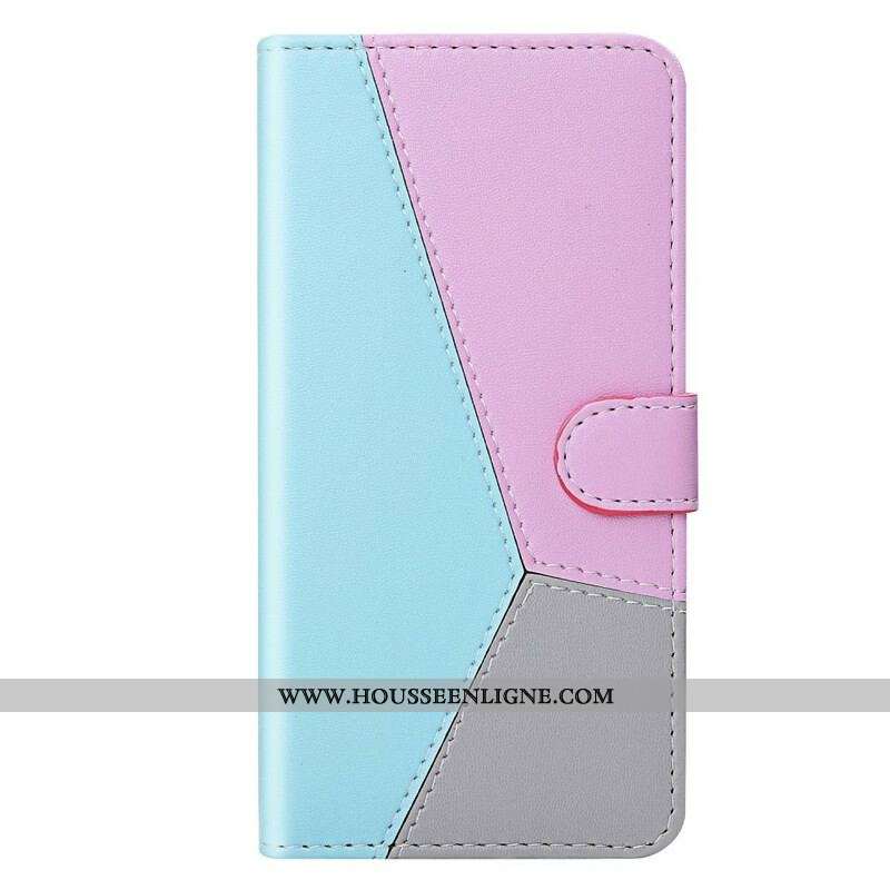 Housse Xiaomi Redmi Note 10/10S/Poco M5s Effet Cuir Tricolore