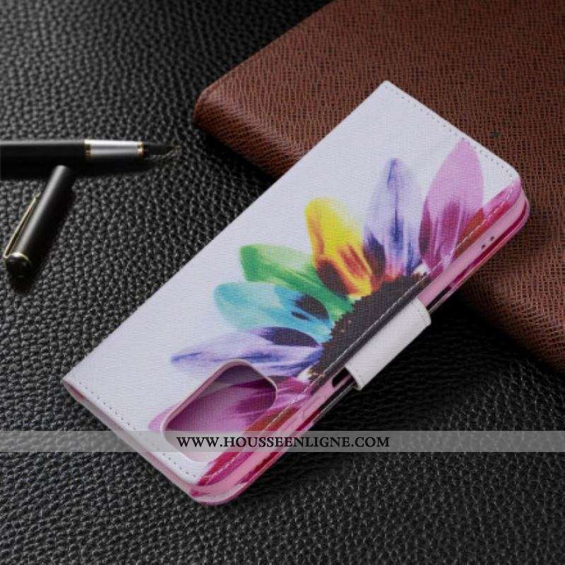 Housse Xiaomi Redmi Note 10/10S/Poco M5s Fleur Aquarelle