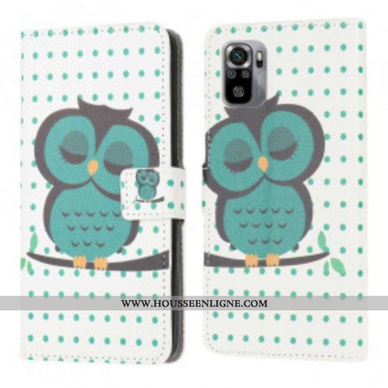 Housse Xiaomi Redmi Note 10/10S/Poco M5s Hibou Endormi