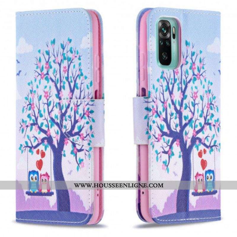 Housse Xiaomi Redmi Note 10/10S/Poco M5s Hiboux Sur La Balançoire