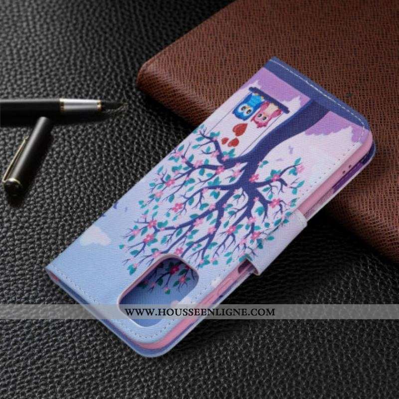 Housse Xiaomi Redmi Note 10/10S/Poco M5s Hiboux Sur La Balançoire