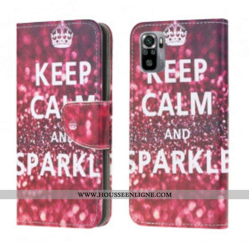 Housse Xiaomi Redmi Note 10/10S/Poco M5s Keep Calm and Sparkle