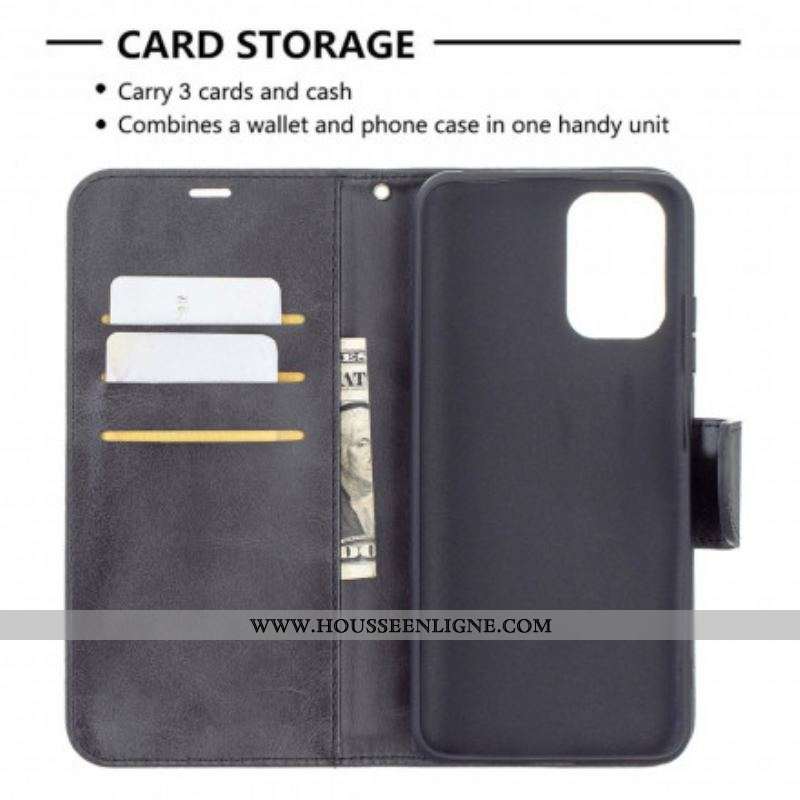 Housse Xiaomi Redmi Note 10/10S/Poco M5s Lisse Rabat Oblique
