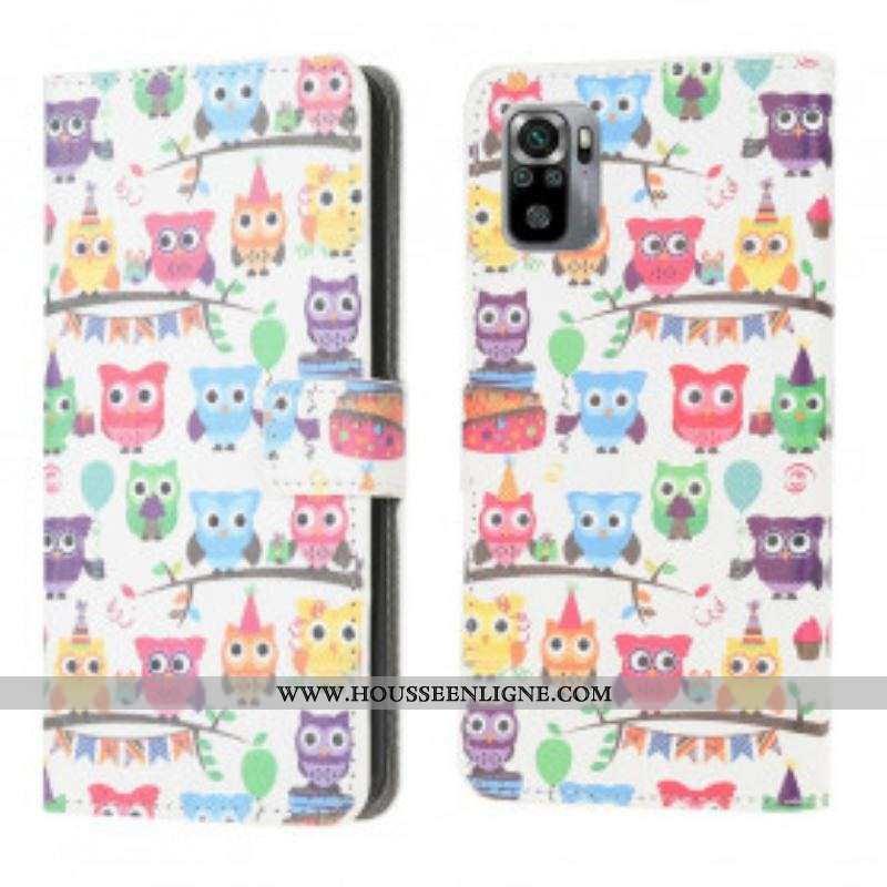 Housse Xiaomi Redmi Note 10 /10S/Poco M5s Multiples Hiboux