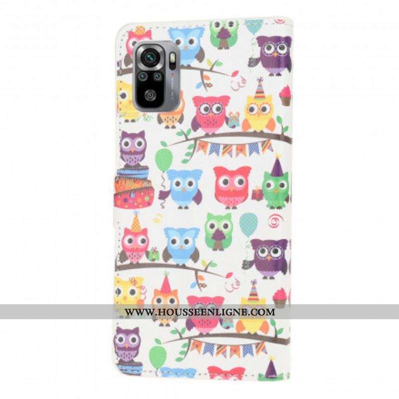Housse Xiaomi Redmi Note 10 /10S/Poco M5s Multiples Hiboux