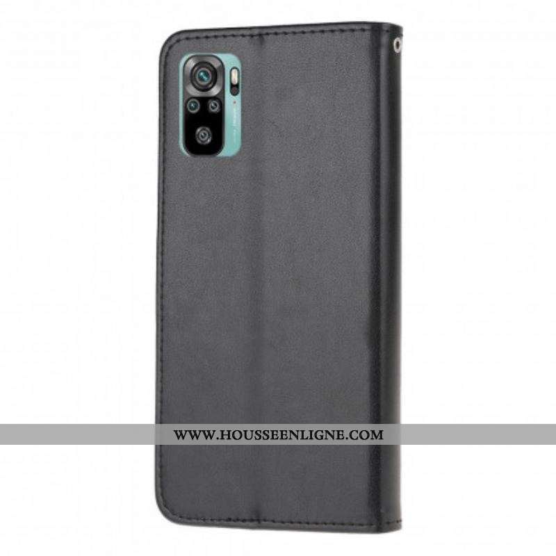 Housse Xiaomi Redmi Note 10/10S/Poco M5s Papillons et Fleurs