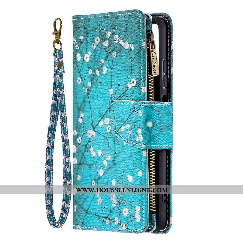 Housse Xiaomi Redmi Note 10/10S/Poco M5s Poche Zippée Arbre