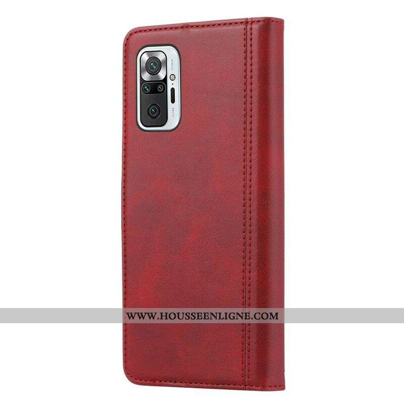 Housse Xiaomi Redmi Note 10/10S/Poco M5s Porte-Carte Frontal et Sangle
