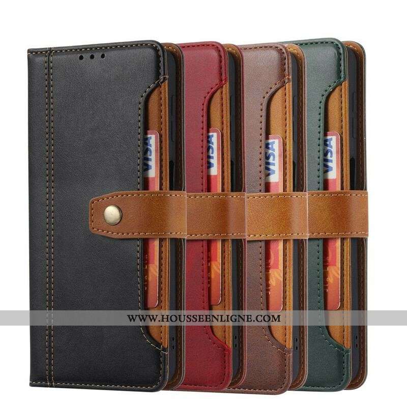 Housse Xiaomi Redmi Note 10/10S/Poco M5s Porte-Carte Frontal et Sangle