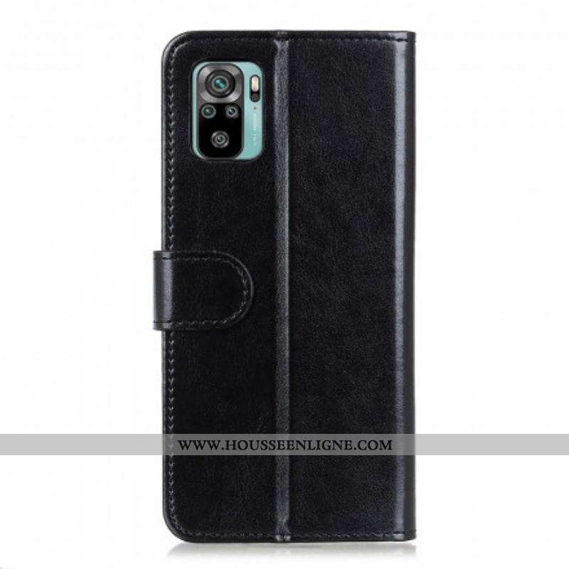 Housse Xiaomi Redmi Note 10/10S/Poco M5s Simili Cuir Finesse
