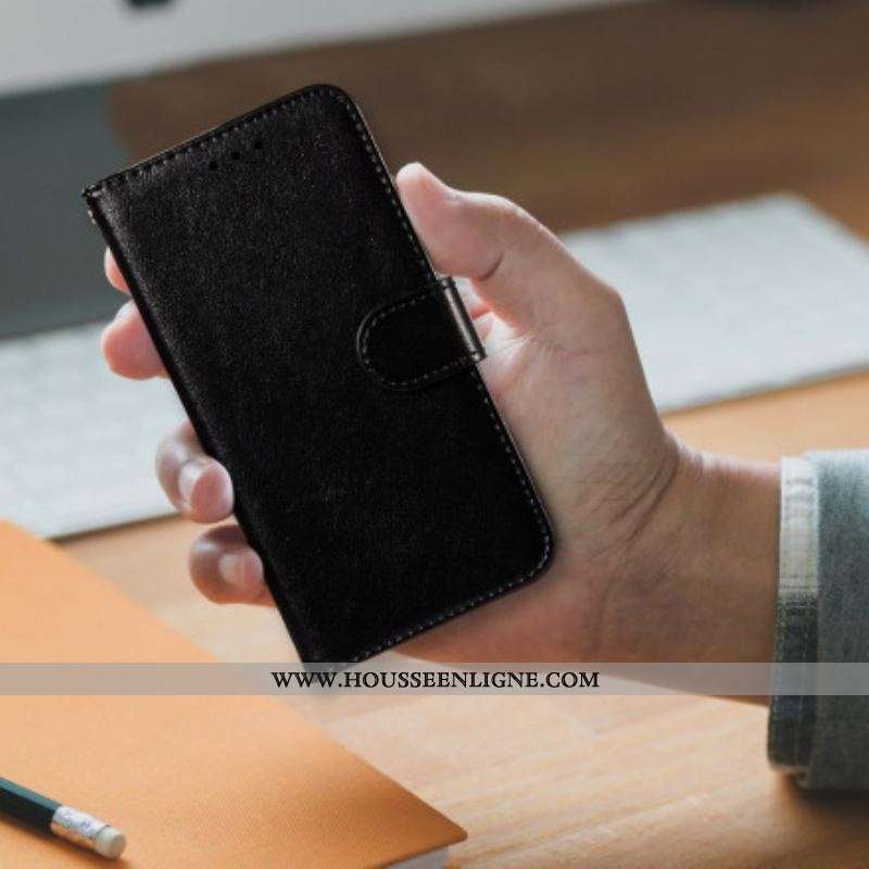 Housse Xiaomi Redmi Note 10/10S/Poco M5s Style Cuir Monochrome