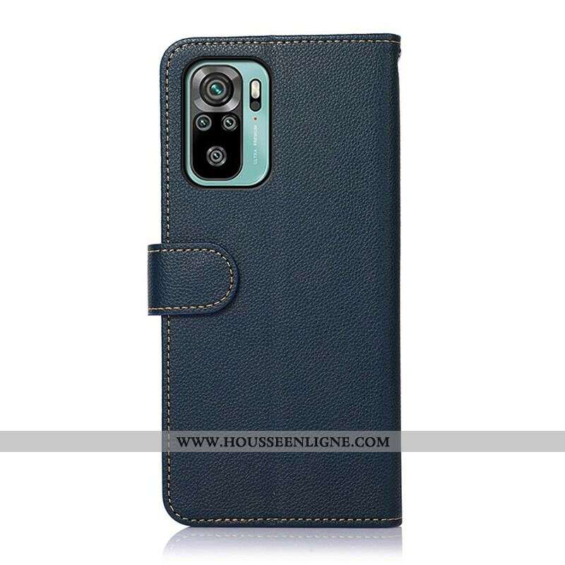 Housse Xiaomi Redmi Note 10/10S/Poco M5s Style Litchi RFID KHAZNEH