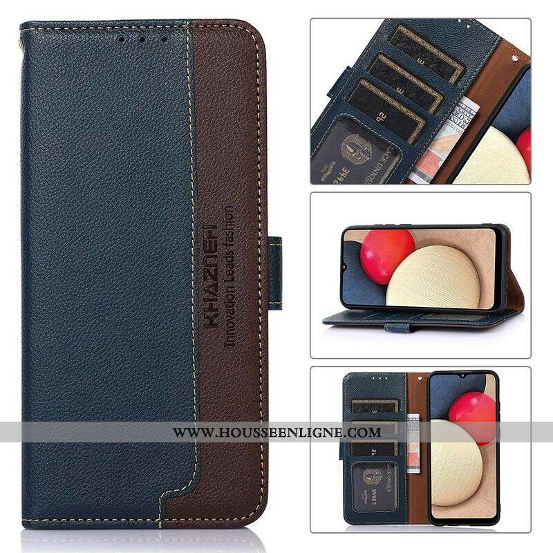 Housse Xiaomi Redmi Note 10/10S/Poco M5s Style Litchi RFID KHAZNEH