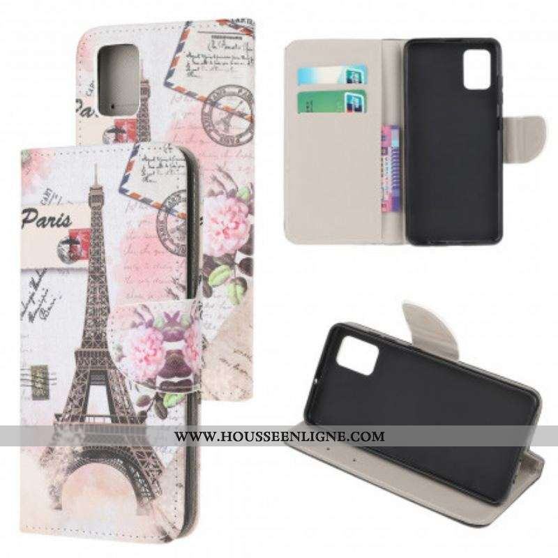Housse Xiaomi Redmi Note 10/10S/Poco M5s Tour Eiffel Rétro