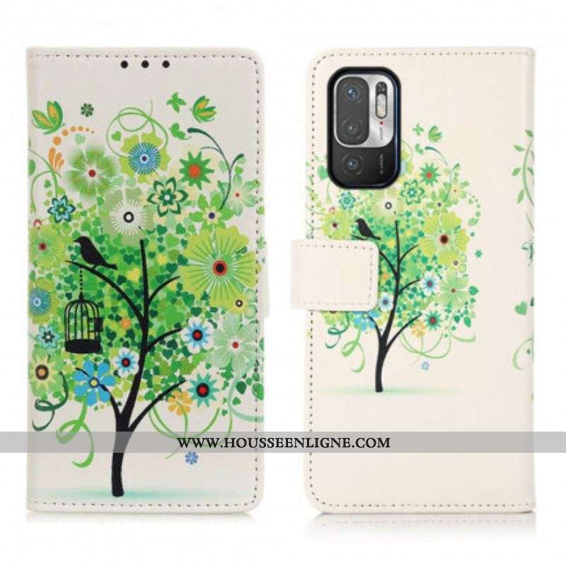 Housse Xiaomi Redmi Note 10 5G / Poco M3 Pro 5G Arbre Fleuri