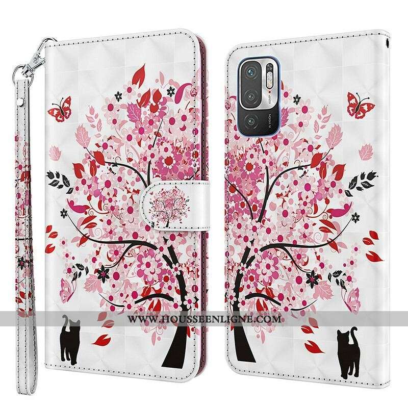 Housse Xiaomi Redmi Note 10 5G / Poco M3 Pro 5G Arbre Rose