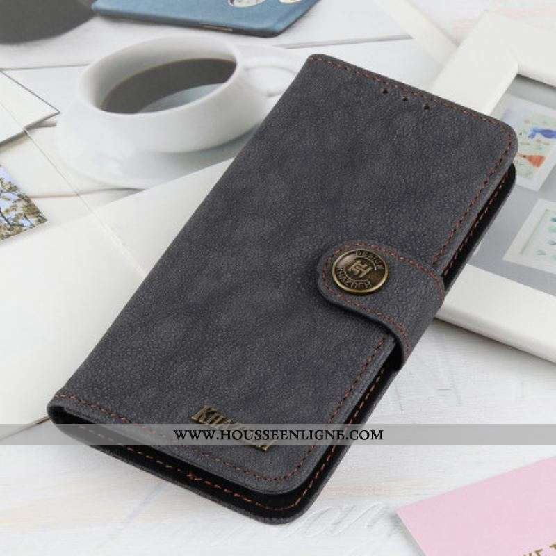 Housse Xiaomi Redmi Note 10 5G / Poco M3 Pro 5G Cuir Fendu Rétro KHAZNEH