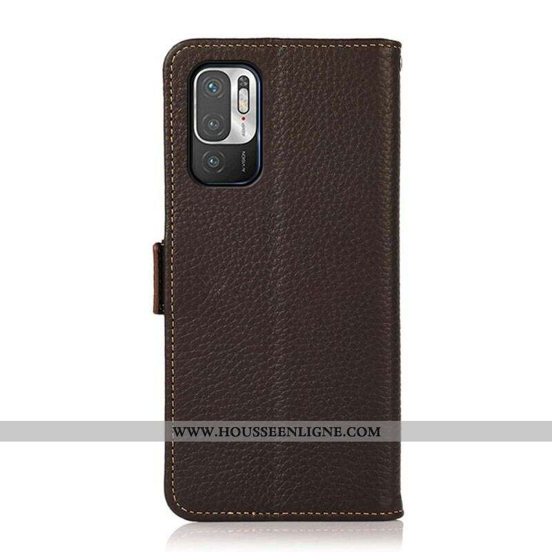 Housse Xiaomi Redmi Note 10 5G / Poco M3 Pro 5G Cuir Litchi RFID