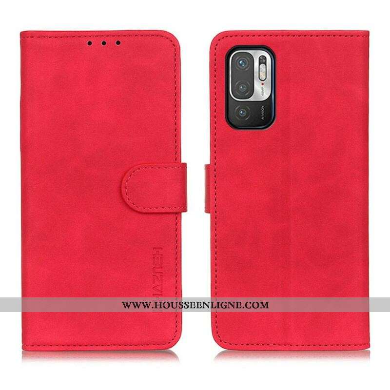 Housse Xiaomi Redmi Note 10 5G / Poco M3 Pro 5G Effet Cuir KHAZNEH