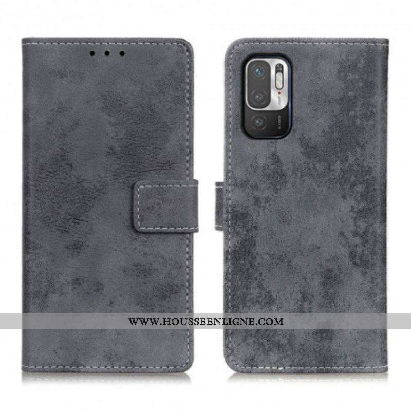 Housse Xiaomi Redmi Note 10 5G / Poco M3 Pro 5G Effet Cuir Vintage